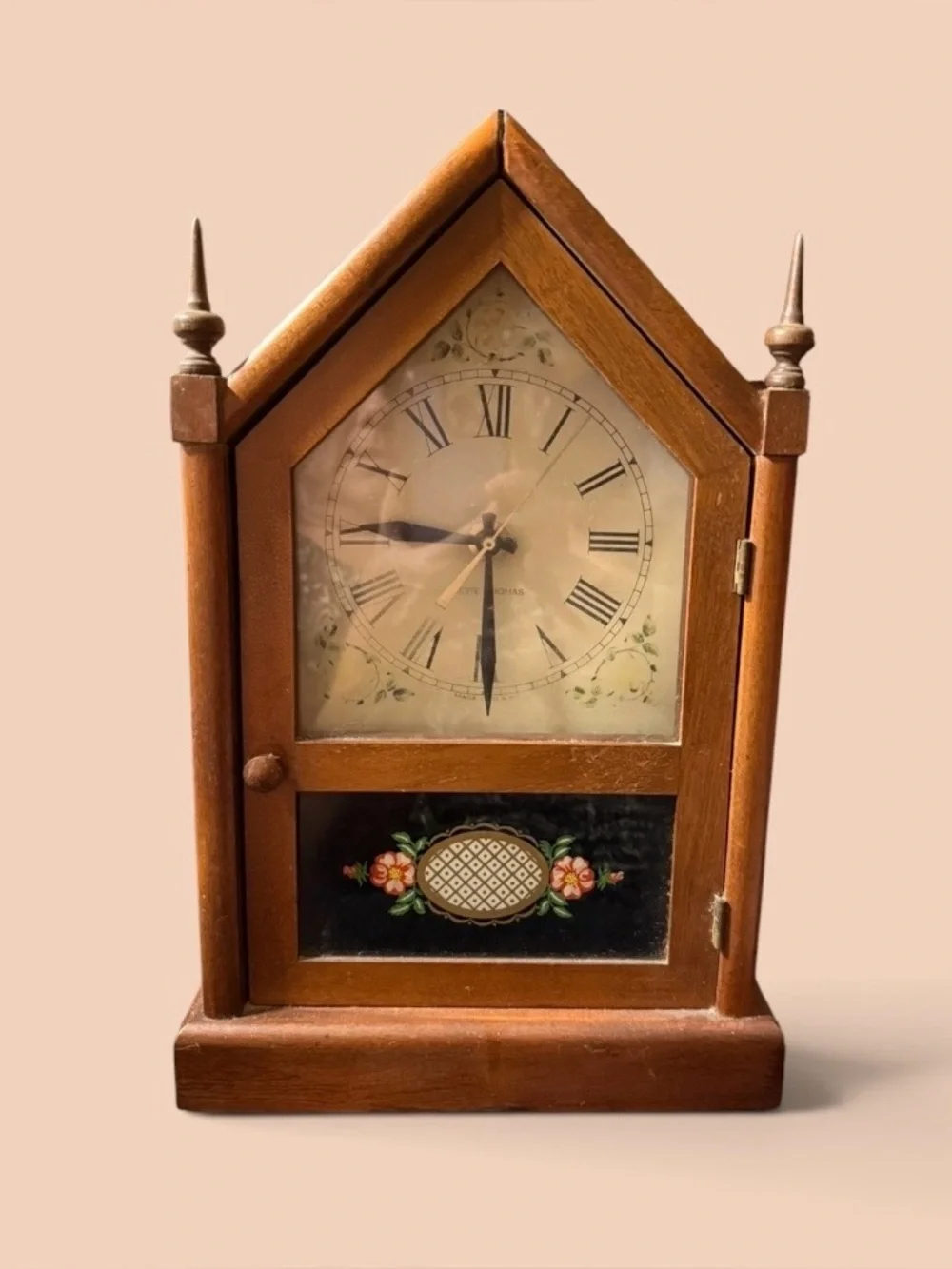 Vintage~1930s~Seth Thomas “Sharon” Steeple Mantle Clock~Battery Operated